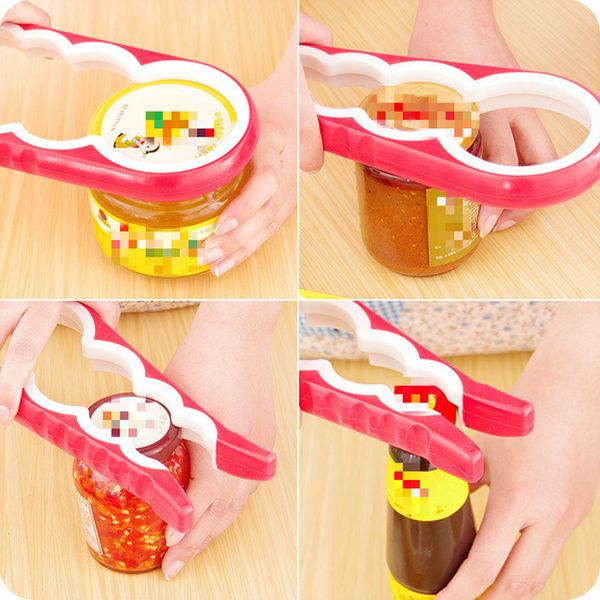 random color 4 in 1 multifunction screw cap jar bottle wrench creative gourd-shaped can opener screw kitchen tool